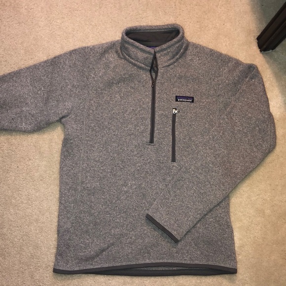 HEATHERED GREY PATAGONIA 1/2 ZIP - Picture 1 of 5